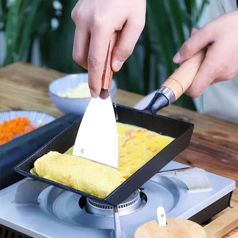 Sun Terriory Cast Iron Tamagoyaki Pan – Japanese Square Omelette Egg Pan, 6×7 Inch Pre-Seasoned Mini Skillet for Tamago, Breakfast & Bento, Induction Compatible - Image 5