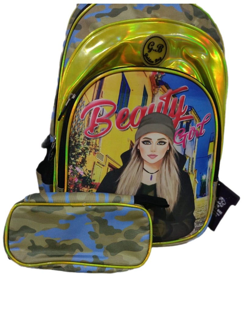 Golden Bag (Golden Bag) with 3 zippers - Image 1