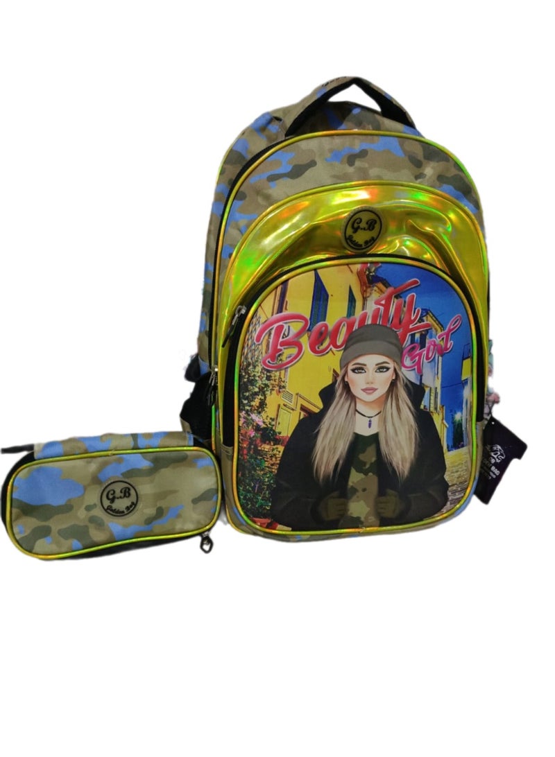 Golden Bag (Golden Bag) with 3 zippers - Image 4