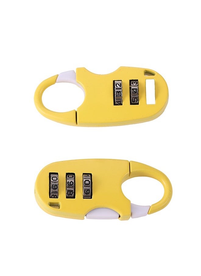 LAWAZIM Travel lock - Yellow 2 Piece | Digit Combination Padlocks with a Hardened Steel Shackle - Travel Locks for Suitcases & Baggage  - Image 3