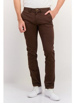 GANT Men Slim Fit Solid Chino Pants, Brown  - Image 1