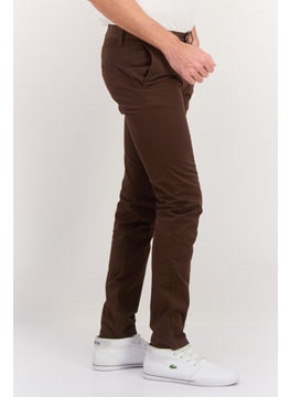 GANT Men Slim Fit Solid Chino Pants, Brown  - Image 2