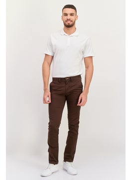 GANT Men Slim Fit Solid Chino Pants, Brown  - Image 4