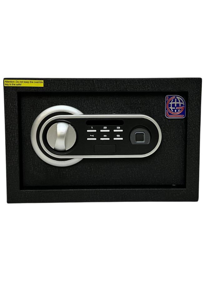 LOTFY GROUP - LG Well Designed textured-Black Fingerprint Safe Box , Kalon and Password - Secure Storage with Biometric Access H20*W31*D20 CM - Image 1