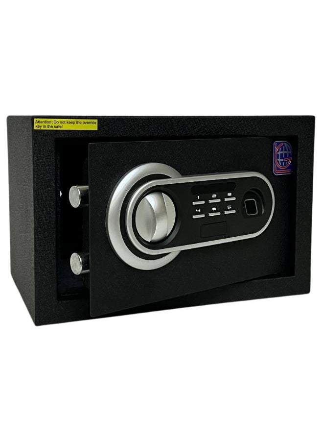 LOTFY GROUP - LG Well Designed textured-Black Fingerprint Safe Box , Kalon and Password - Secure Storage with Biometric Access H20*W31*D20 CM - Image 1