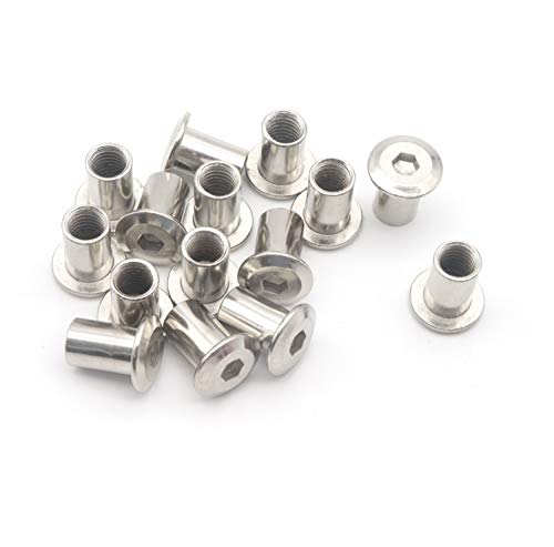 cSeao 20pcs M8 x 18mm 1.25mm Pitch Rivet Hex Socket Cap Insert Nut Barrel Nut - Image 4