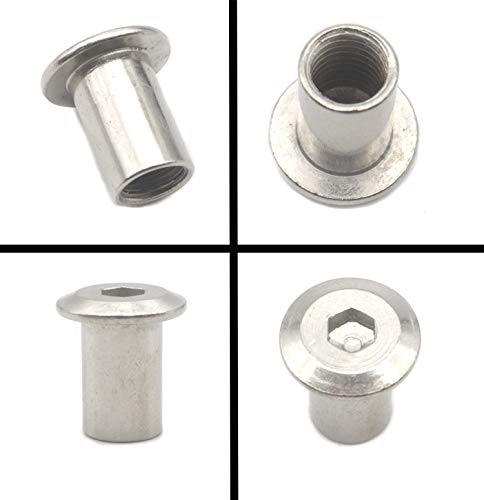 cSeao 20pcs M8 x 18mm 1.25mm Pitch Rivet Hex Socket Cap Insert Nut Barrel Nut - Image 2