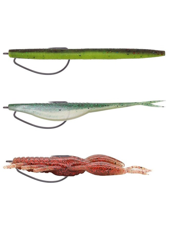 XFISHMAN Offset-Worm-Hooks-for-Bass-Fishing-Rubber-Worms-Ewg-Wide-Gap-Bass-Hooks Freshwater Texas Rig Hooks Hooks Senko Worms Plastics Bait Black Red Colored Fishing Hook 1/0 2/0 3/0 4/0 5/0 - Image 5