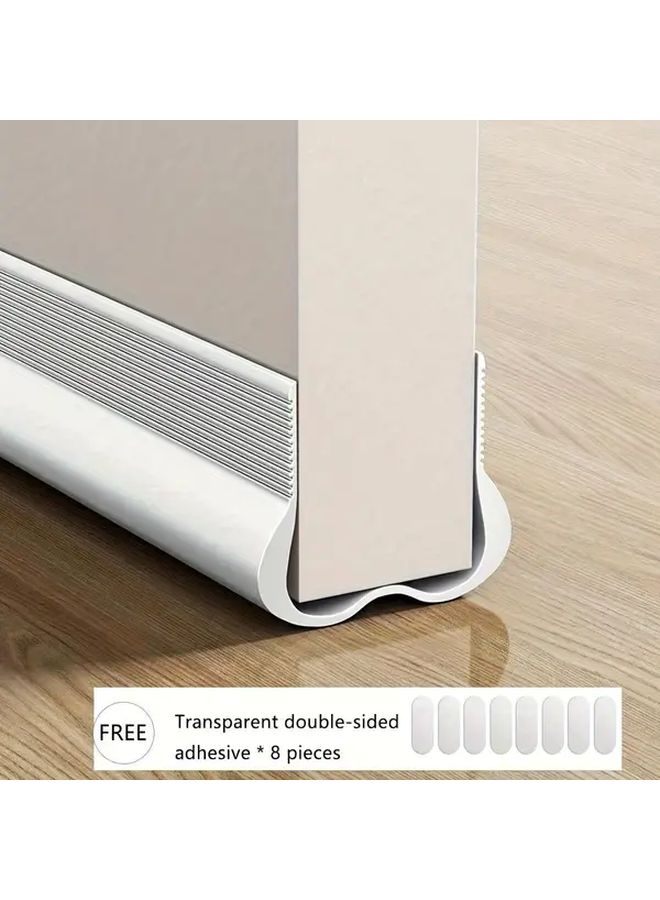 White 36.6 Inch PVC Door Seal Strip Noise Reduction Windproof Draft Stopper - Image 4