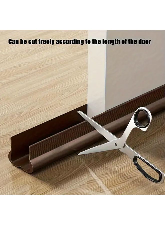 White 36.6 Inch PVC Door Seal Strip Noise Reduction Windproof Draft Stopper - Image 1
