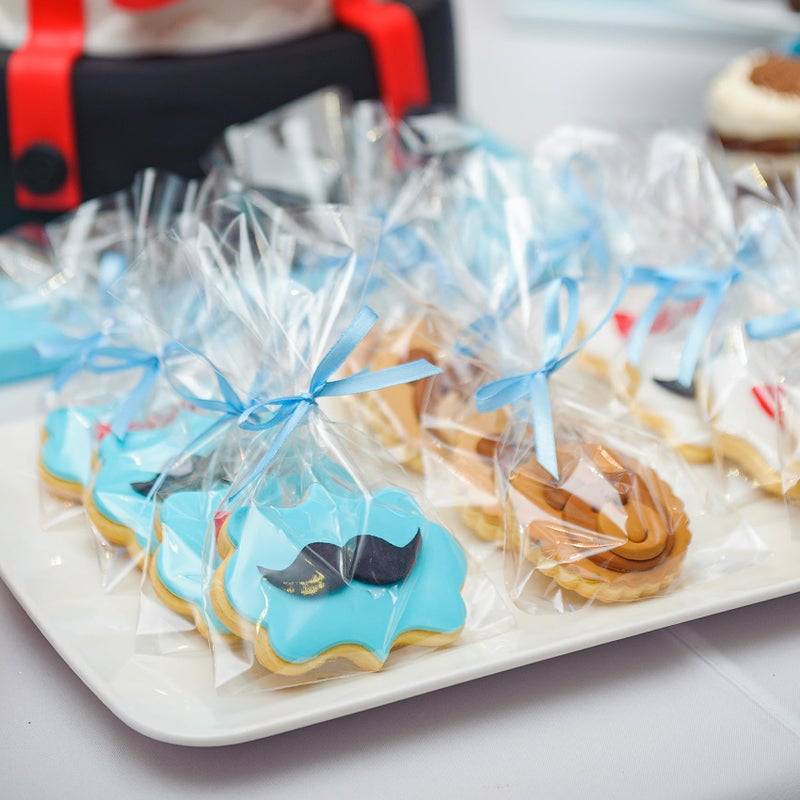 Morepack 4x4 Inches Cellophane Cookie Bags,200 Pieces Cellophane Treat Bags With Ties - Image 5