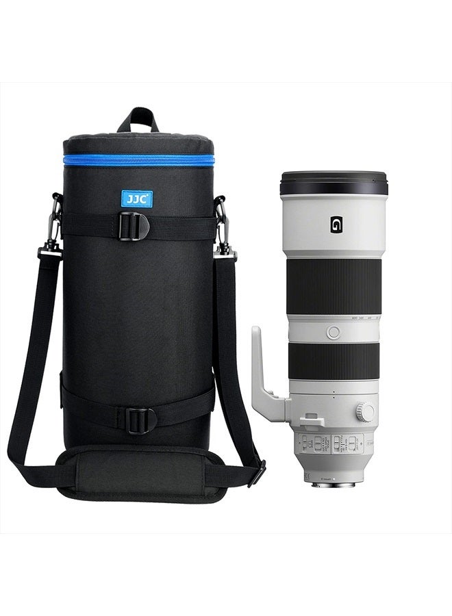 JJC Extra Large Thick Camera Lens Pouch Case for Nikon 180-600mm/600mm F6.3 for Sony 200-600mm Zoom Lens with Reversed Lens Hood & Teleconverte, Camera Lens Carry Bag Fits Lenses Below 5.5x14.6"(D x L) - Image 1