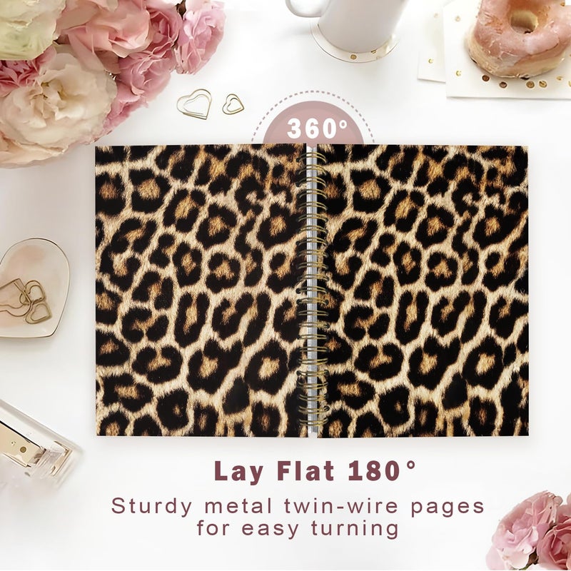 Lacama Leopard Print Gifts for Women Cheetah Print Gifts Notebook Journal, Cheetah Prints Journal Hardcover Spiral Notebook, Leopard Prints School Office Supplies 160 Pages A5 - Image 3