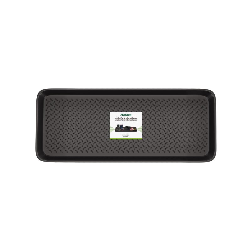 Matace 1 Pack Rubber Large Boot Tray for Entryway,Long Shoe Tray,Slim Boot Mat for Indoor and Outdoor Use, 16x40 in (Pack of 1) - Image 1