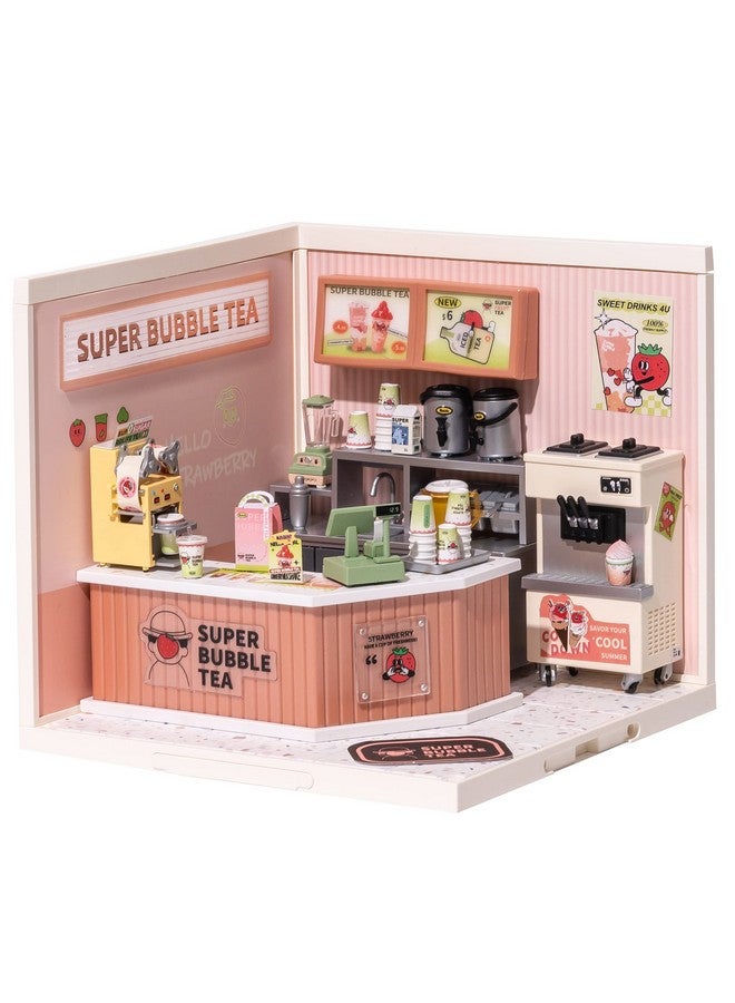 Rolife Rolife LED Building Blocks for Adults,1:24 Toy Building Sets,Model Building Kits for Kids Ages 8-12-15,DIY Miniature Dollhouse Kits for Adults,Hobbies for Women Men (4.Double Joy Bubble Tea) - Image 1