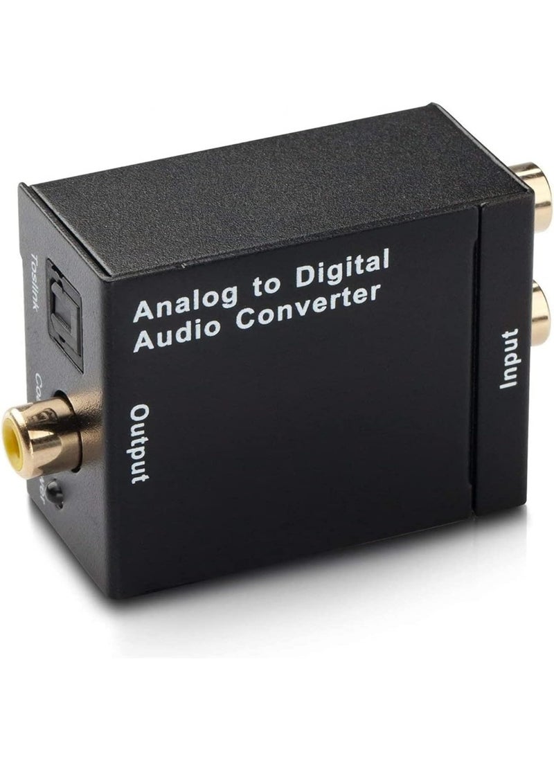 Meetion Analog R/L Rca Jack to Digital Optical Fiber SPDIF Coaxial Audio Converter Input 5V DC 2A  - Image 1