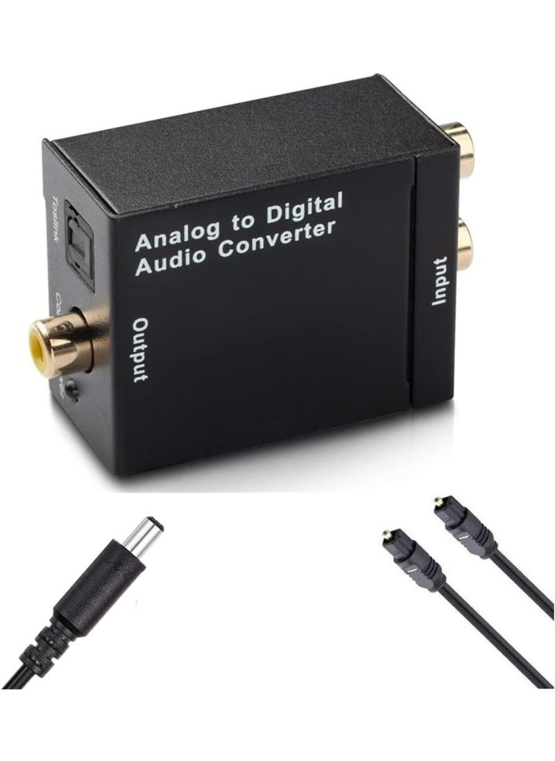 Meetion Analog R/L Rca Jack to Digital Optical Fiber SPDIF Coaxial Audio Converter Input 5V DC 2A  - Image 3