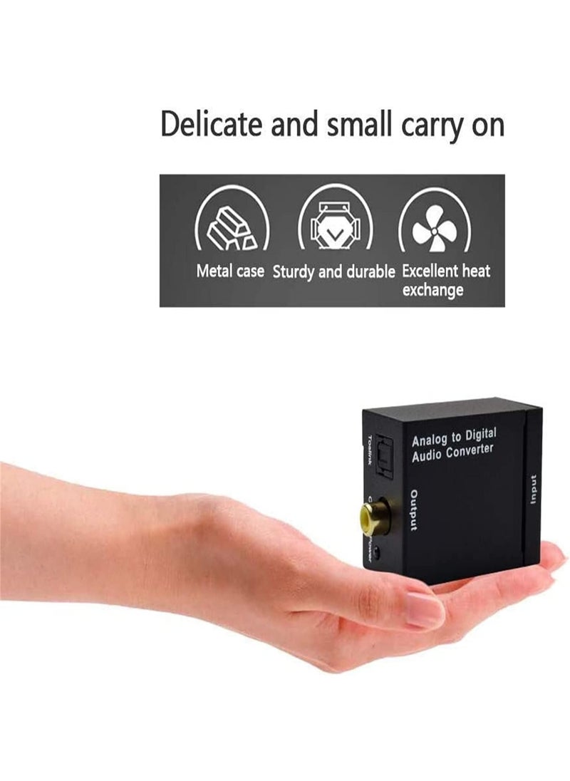 Meetion Analog R/L Rca Jack to Digital Optical Fiber SPDIF Coaxial Audio Converter Input 5V DC 2A  - Image 4