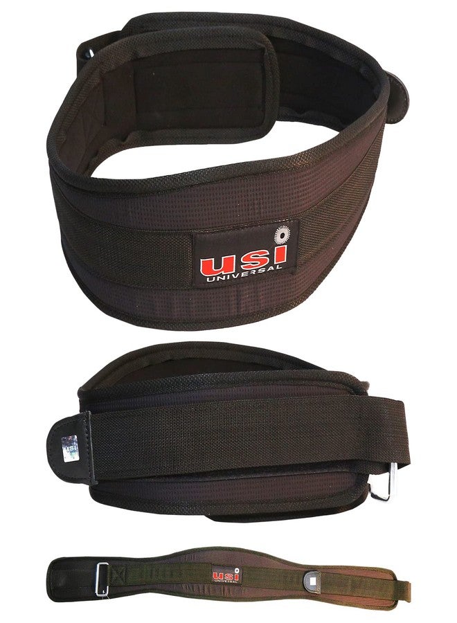 USI Universal Weight Lifting Belt, 790NV Fabric laminated EVA construction Support Nylon Weight Belt for Deadlift, Squat & Weightlifting for Men & Women (4 Inch, Black, Size S) - Image 1
