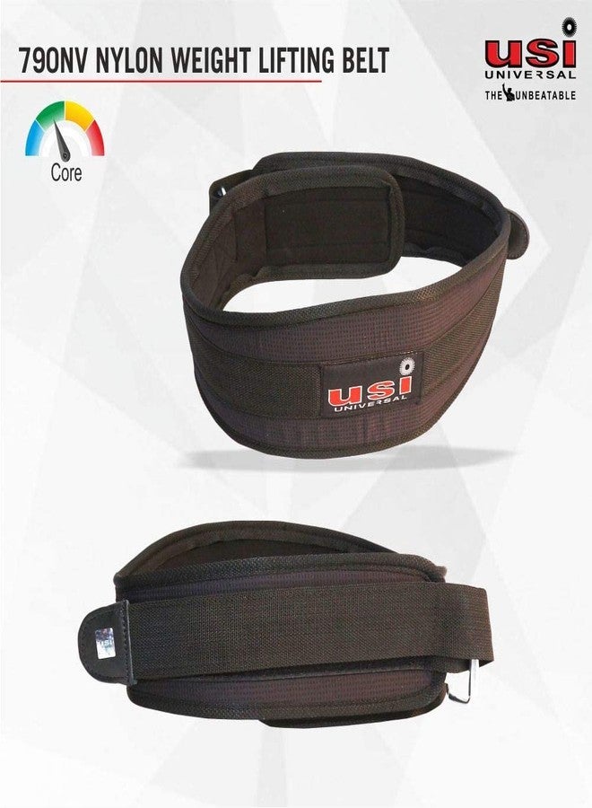 USI Universal Weight Lifting Belt, 790NV Fabric laminated EVA construction Support Nylon Weight Belt for Deadlift, Squat & Weightlifting for Men & Women (4 Inch, Black, Size S) - Image 3