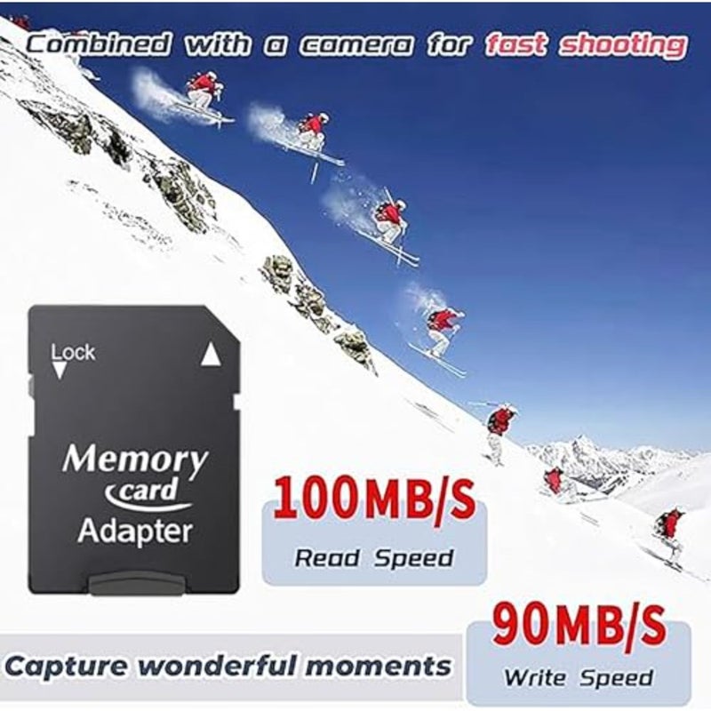 MicroSDXC card for camera/phone/tachograph/tablet/drones, 512GB, black, high-speed Class10 U3 with adapter - Image 4
