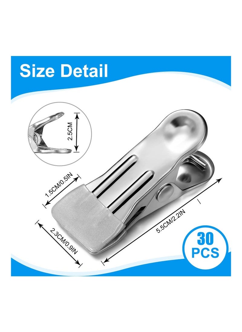 Captaintech 30 PCS Metal Spring Clamps, Guard Clips Multifunctional Metal Clips Towel Clips Spring Clamps Secure Your Winter Pool Cover Attaches to Top Rail Wind, Swimming Pool Above Ground Cover Clips  - Image 3