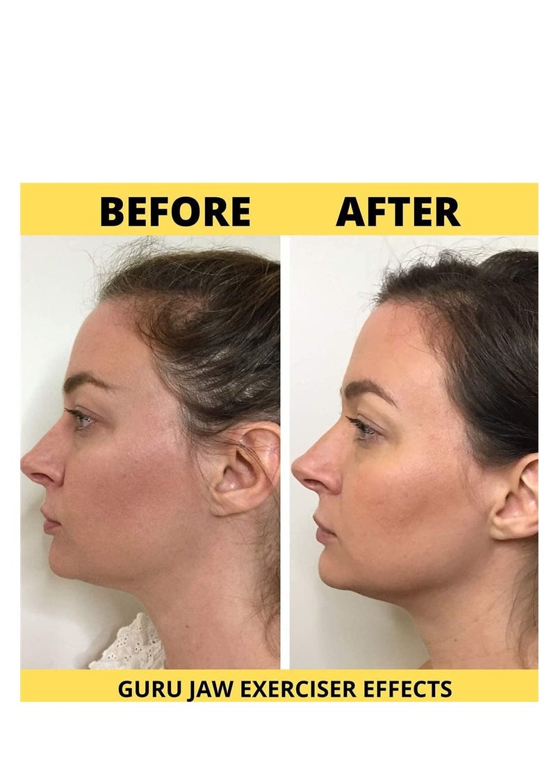 Jaw Exerciser,2 Pcs Exerciser and Neck Toning Devices to Reduce Double Chin, Define Your Jawline Slim Tone Face, for Men Women, Facial
