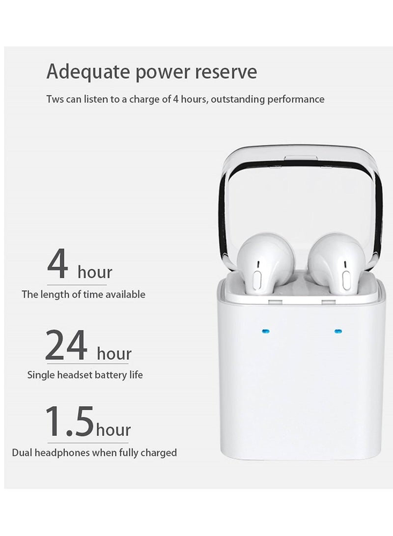 BLOOM Mini In-Ear  Wireless Bluetooth Earphone For mobile phone  Earphones Ear Phones,White - Image 4
