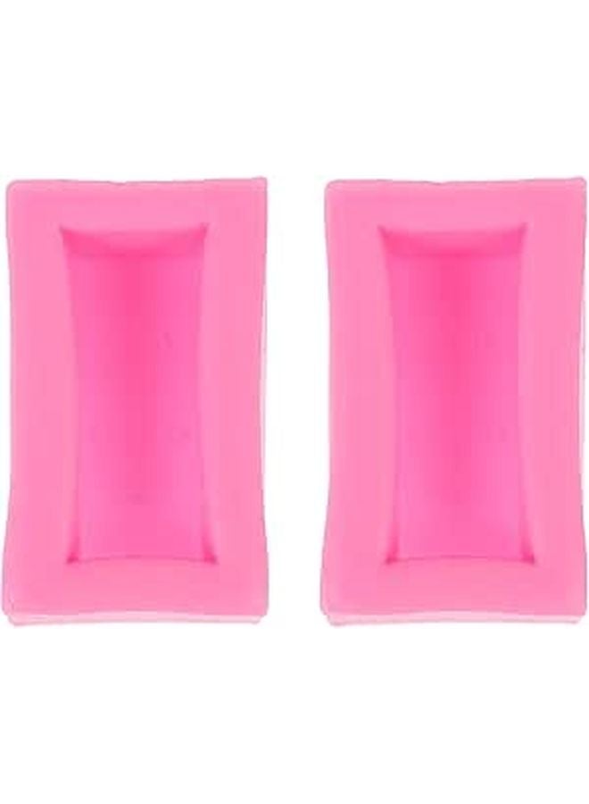 Pink Silicone Gold Bar Chocolate Mold 2 Piece Set For Candy Making And Cake Decorating - Image 1