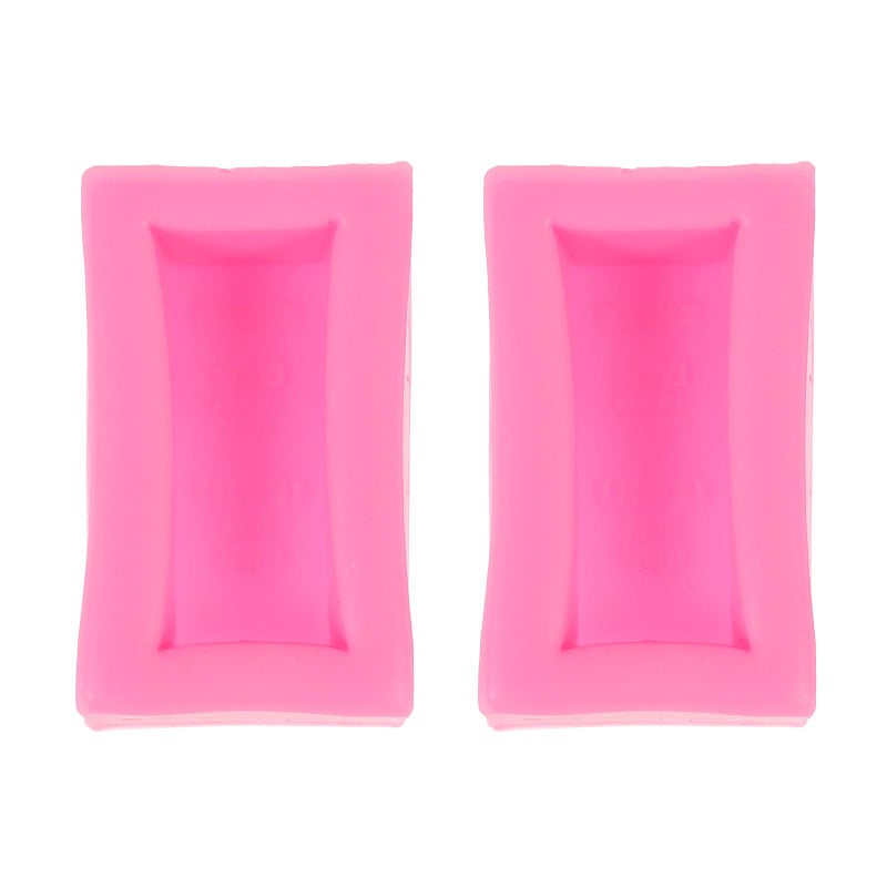Pink Silicone Gold Bar Chocolate Mold 2 Piece Set For Candy Making And Cake Decorating - Image 2