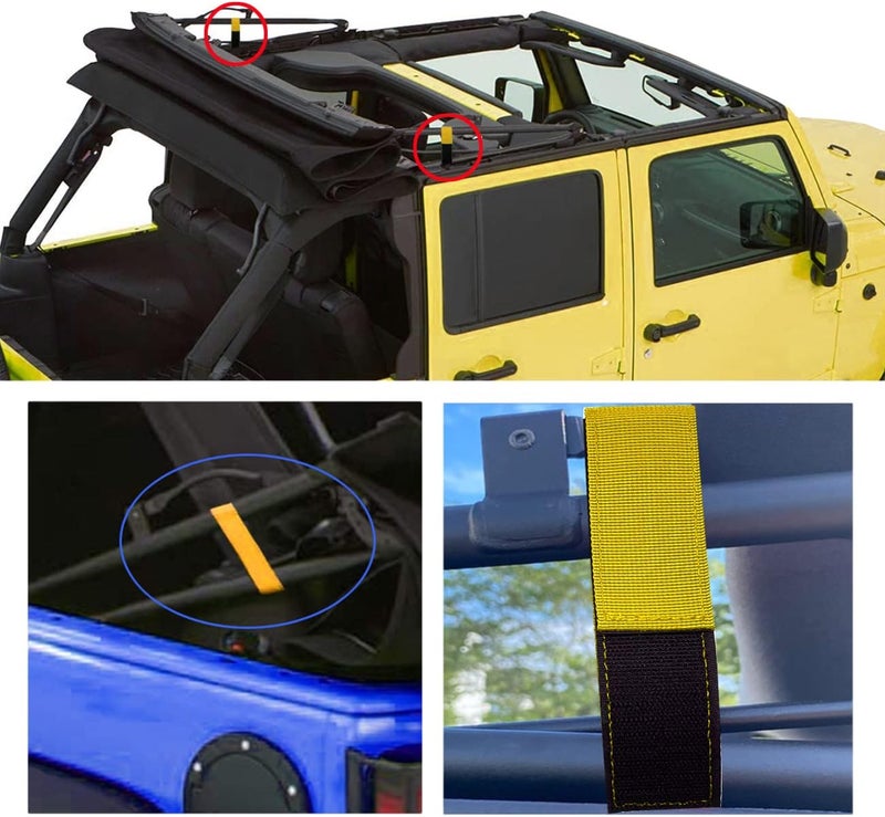 ROMASO Soft Top Straps for Jeep Wrangler JK - Image 2