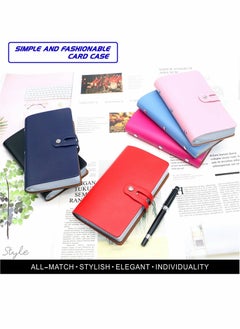 Excefore Credit Card Holder, Business Card Organizer Credit Cards Protector with 96 Card Slots RFID Blocking Business Cards Holder for Managing Your Different Cards to Prevent Loss or Damage (Dark Blue)  - Image 3