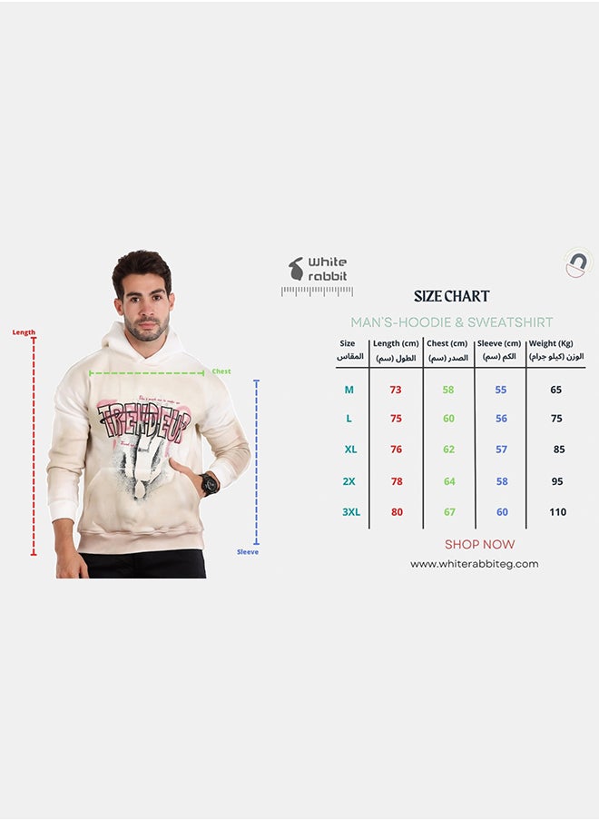 WHITE RABBIT - Front Printed Hoodie - Image 1