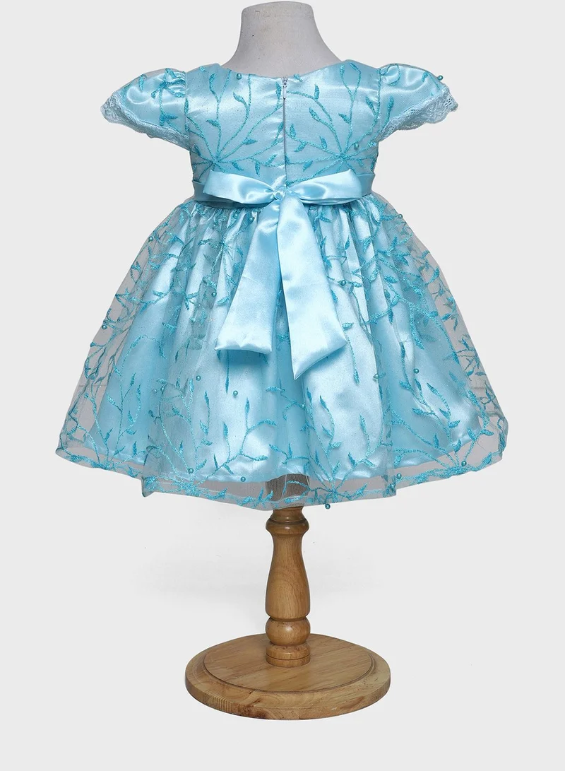 Many Frocks & Floral Overlay Dress