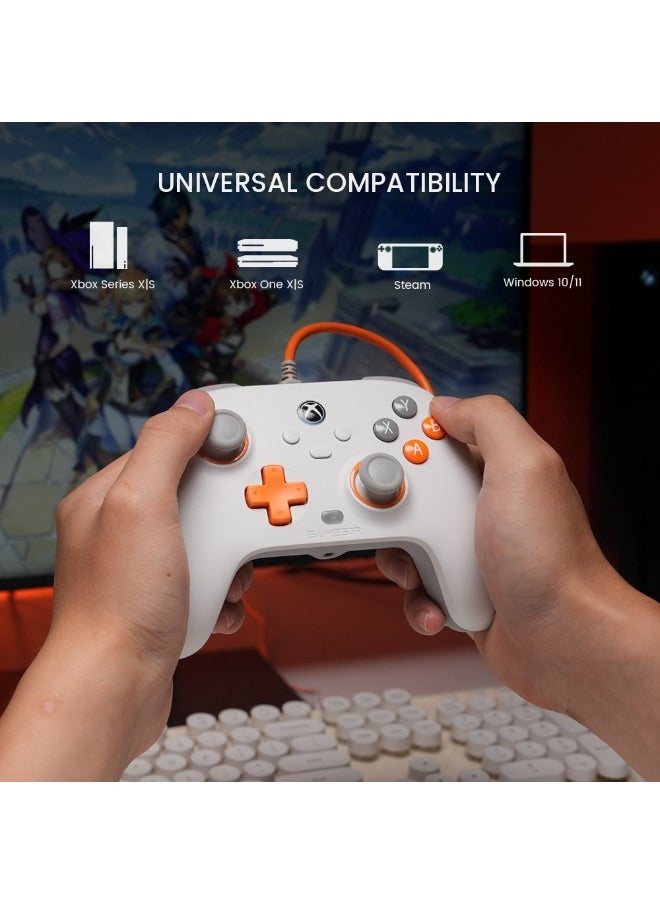Professional Gamepad GameSir T7 Wired Game Controller with Hall Effect Joysticks, Plug and Play Gaming Gamepad for Xbox Series X|S, Xbox One, Windows 10/11 & Steam, 3.5mm Audio Jack Play Black Myth Wukong