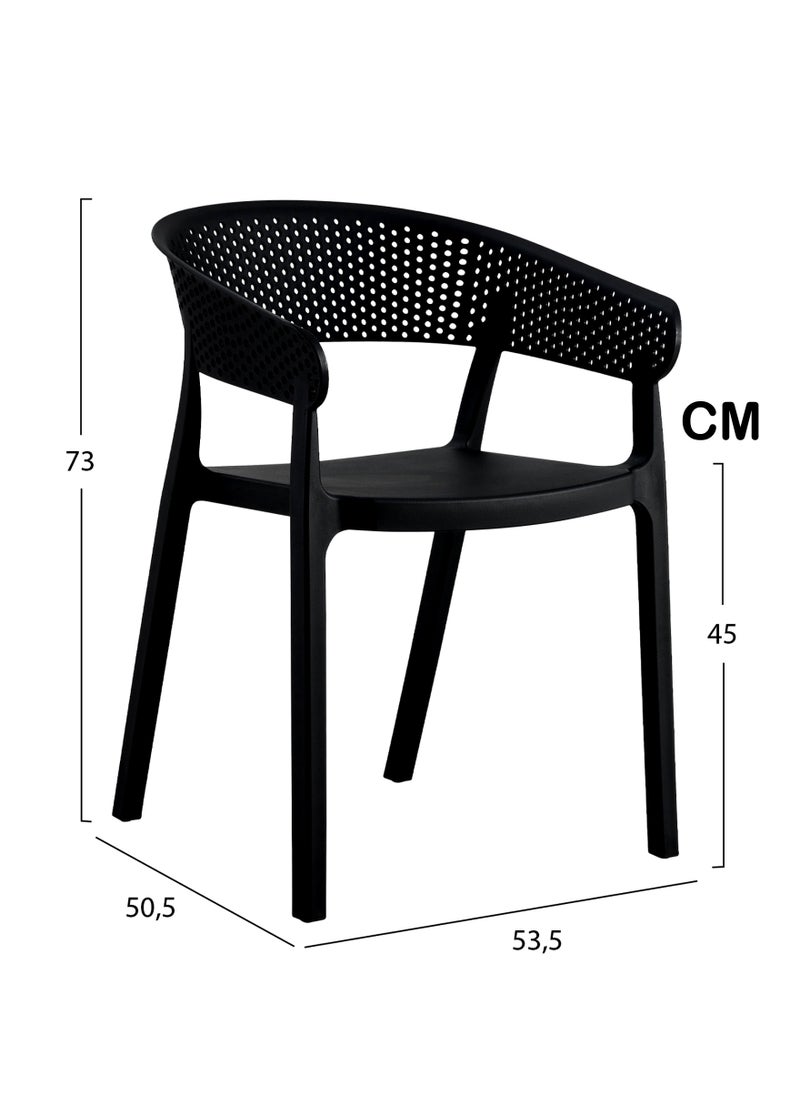 Living - Stackable outdoor modern hotel plastic restaurant dining chair chairs for events coffee shop - Image 1