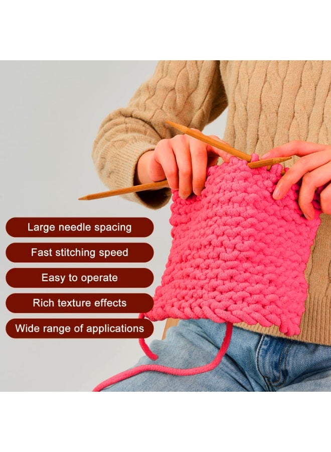 MileMelo 2-Piece Knitting Wool Yarn,Knitting Yarn Coarse Yarn for Crochet, Soft Chunky Yarn for Projects Making Plush Balls Handmade Bags Sweaters Shoes Hats Blankets Scarves Watermelon Red - Image 5