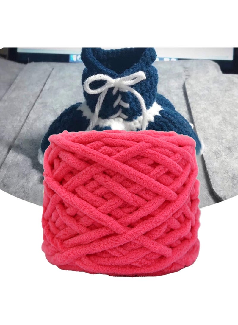 MileMelo 2-Piece Knitting Wool Yarn,Knitting Yarn Coarse Yarn for Crochet, Soft Chunky Yarn for Projects Making Plush Balls Handmade Bags Sweaters Shoes Hats Blankets Scarves Watermelon Red - Image 4