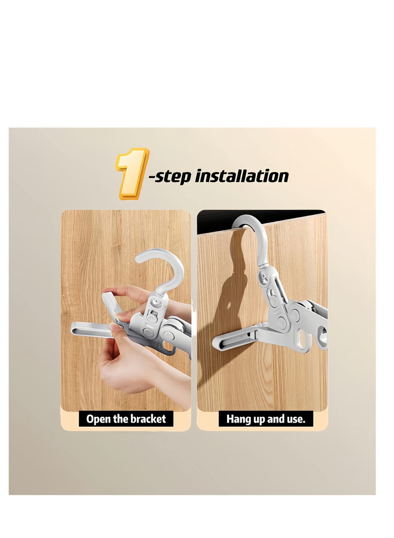 Portable Folding Clothes Drying Rack for Outdoor Travel and Laundry Room Use Ideal for Camping Hotels and Student Apartments - Image 4