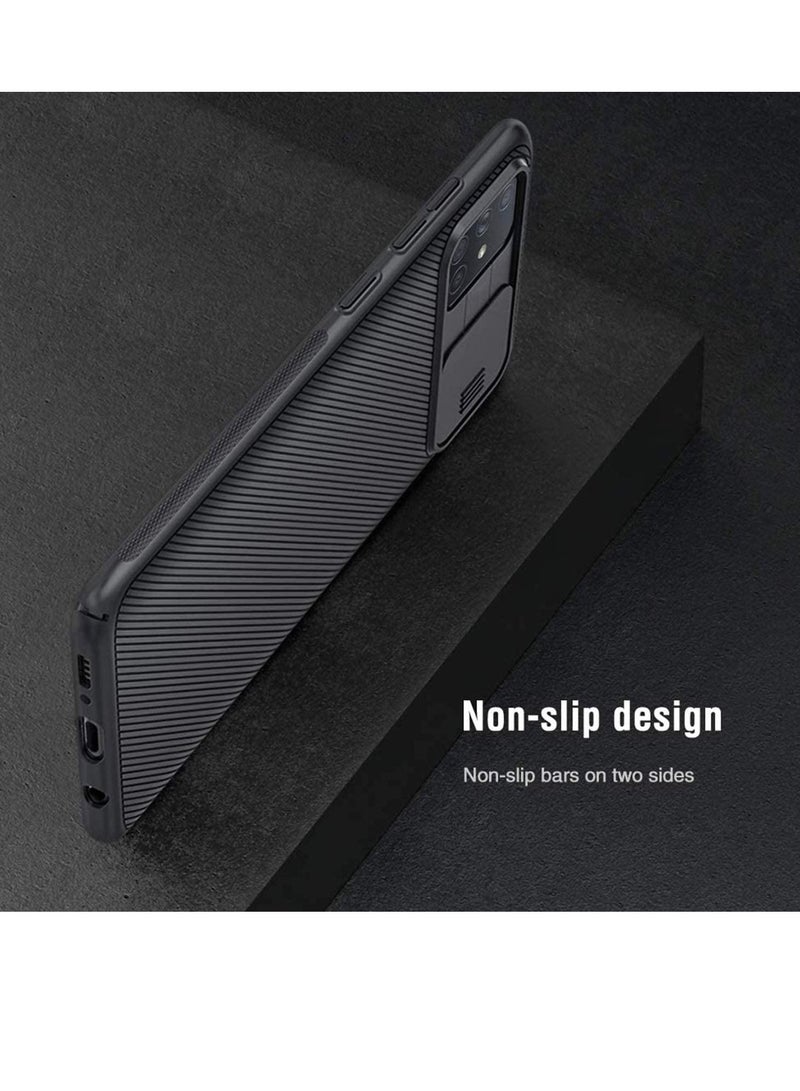 Y&D Case Cover for Samsung Galaxy A71 Camera Care Protection Slide Protect Lens Hybrid Heavy Duty Shockproof Defender Armor Black - Image 5