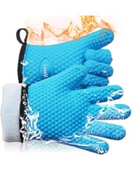 Loveuing LoveU. Oven Mitts - Silicone and Cotton Double-layer Heat Resistant Gloves / Silicone Gloves / Oven Gloves / - Image 1