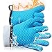 Loveuing LoveU. Oven Mitts - Silicone and Cotton Double-layer Heat Resistant Gloves / Silicone Gloves / Oven Gloves / - Image 2