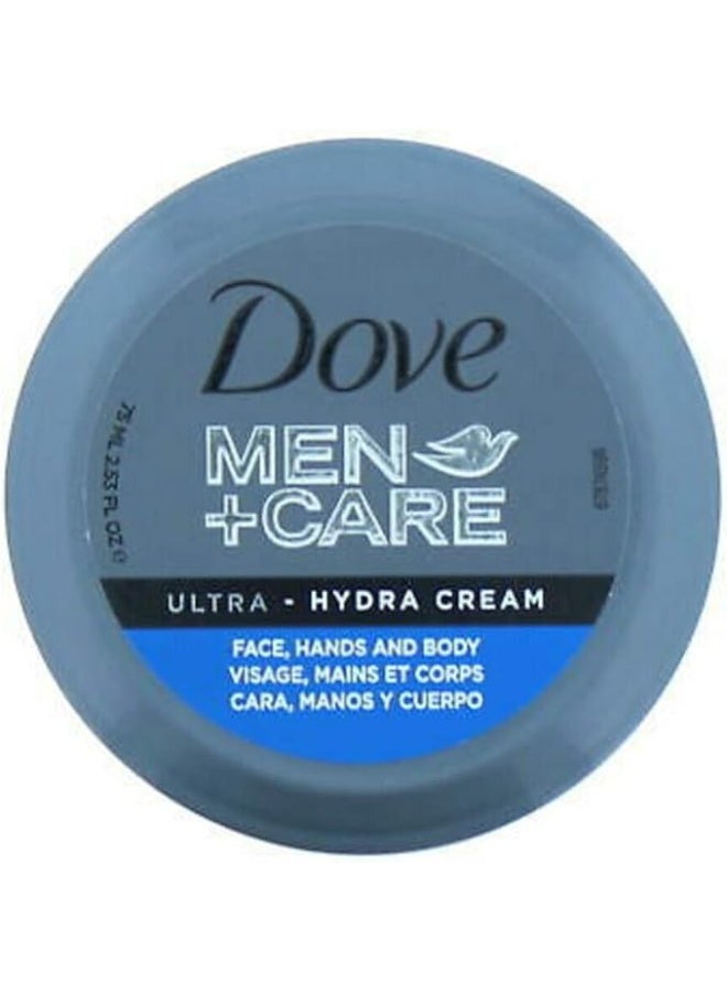 Dove MEN + CARE Ultra Hydra Cream - Moisturising Effect for Face, Hands, Body - Suitable for All Skin Types, 75 ml - Image 1