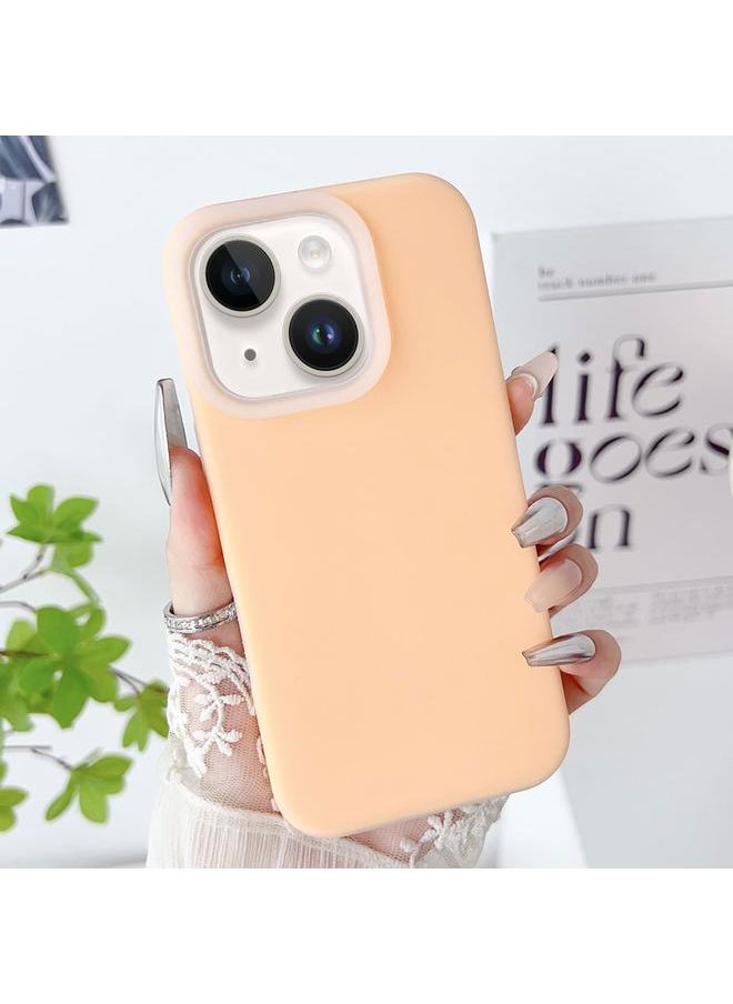 Zaboon - For iPhone 13 PC Hybrid Liquid Silicone Jelly Phone Case(Orange) - Image 1