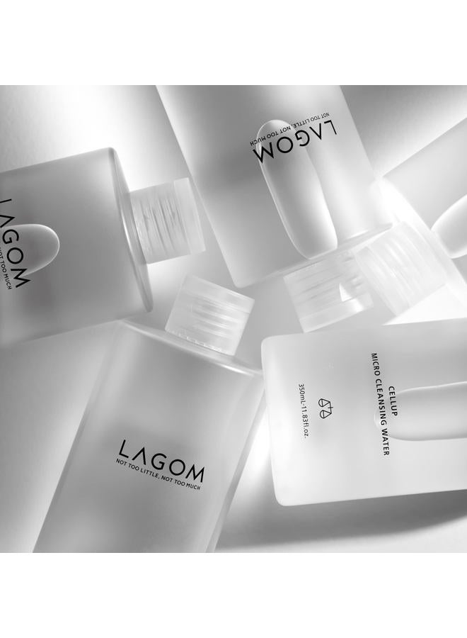 LAGOM Cellup Micro Cleansing Water Natural Micellar Fermented Face Wash with Chamomile Allatoin Moisturizing Herbal Facial Pore Cleanser Combination Oily Sensitive Dry All Skin 350ml 11.83oz - Image 3