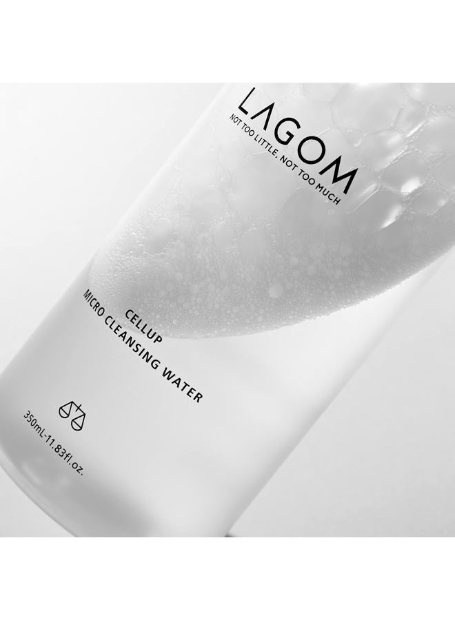 LAGOM Cellup Micro Cleansing Water Natural Micellar Fermented Face Wash with Chamomile Allatoin Moisturizing Herbal Facial Pore Cleanser Combination Oily Sensitive Dry All Skin 350ml 11.83oz - Image 5