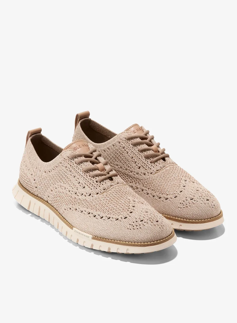 Cole Haan BEIGE Men's ZEROGRAND Remastered Stitchlite Wingtip Oxfords for Men | Best Price UAE