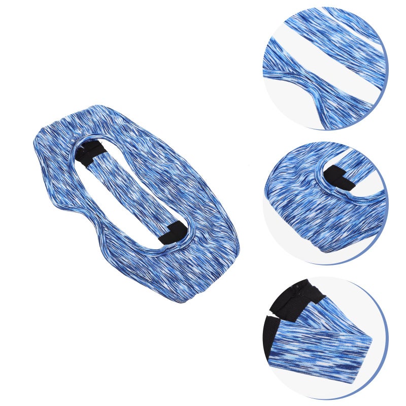 Breathable VR Eye Mask Cover Blue and White Striped Quick Drying Sweat Absorbent - Image 4