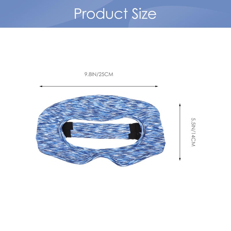 Breathable VR Eye Mask Cover Blue and White Striped Quick Drying Sweat Absorbent - Image 3
