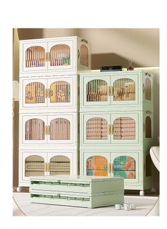 Golden 5-layer foldable storage box cabinet, storage cabinet with wheels, cube storage box, closet storage box, storage box with handle, foldable storage cabinet  - Image 3